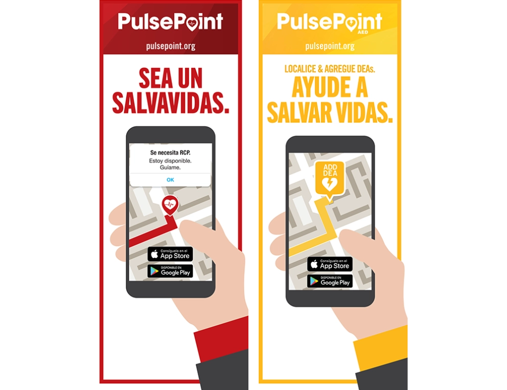 PulsePoint Outreach Retractable Banner (Spanish language).